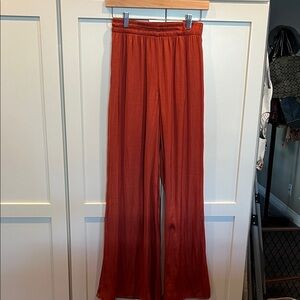 Zara Wide-Leg Pull-On Terracotta Pants Size XS Inseam 31"